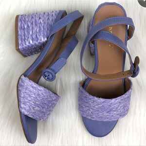 BRAND NEW BAMBOO MADDY-02 RAFFIA BLOCK HEEL BRAIDED STRAP SANDAL